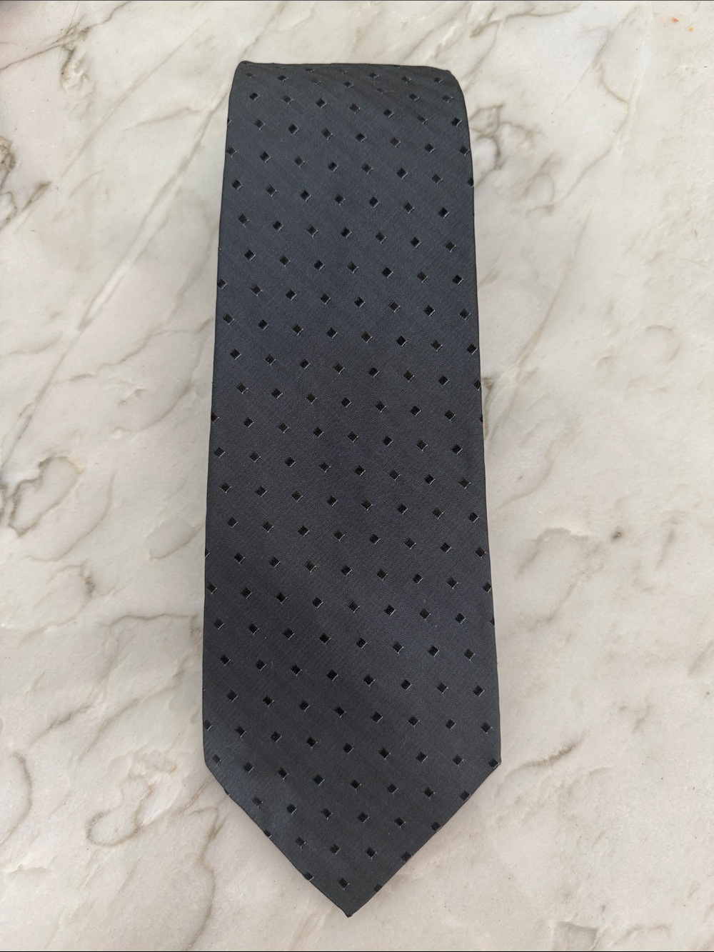 Calvin Klein Collection Classic Black and pewter Textured Men’s Tie